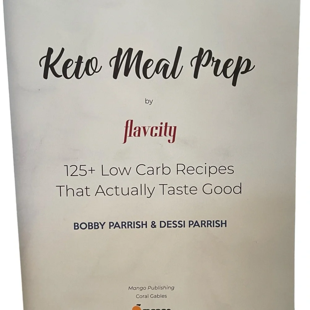 New Flavcity Hardcover Keto Meal Prep Low Carb Cookbook & Five Ingredients
